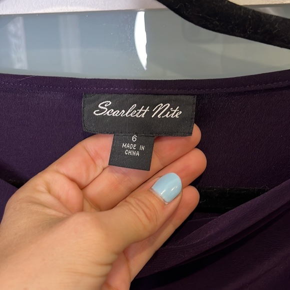 Dark purple size 6 dress - Picture 3 of 4